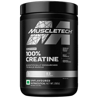 Muscletech Platinum 100% Creatine Powder 250 g - Unflavoured