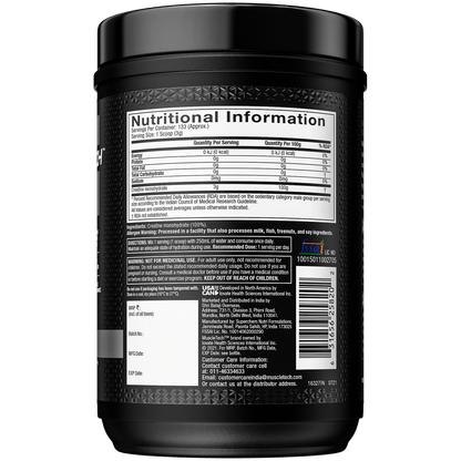 Muscletech Platinum 100% Creatine Powder 250 g - Unflavoured